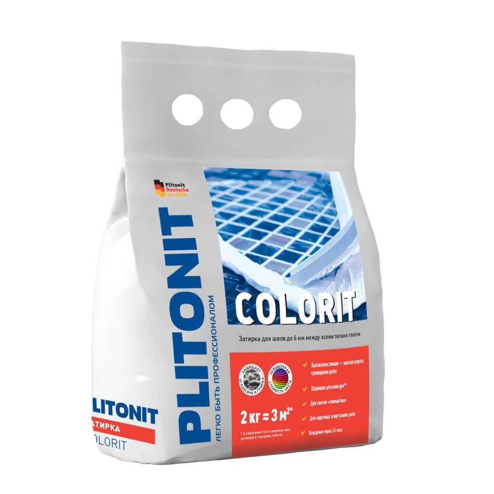 PLITONIT Colorit затирка Н006095 между всеми типами плитки (1 5-6 мм) бежевая -2 | Обустройство