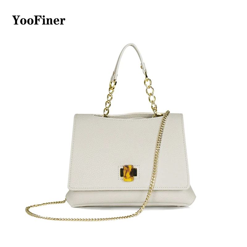 

2019Latest design YooFiner brand chain ladies bag fashion new lychee pattern cover wild female bag shoulder crossbody