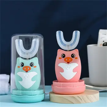 

Electric Toothbrush U-shaped Children Cartoon Rechargeable Automatic Tooth Brushing Student Tooth Cleaner