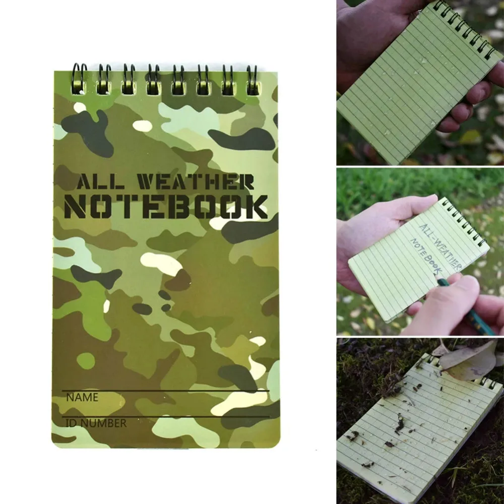 Tactical Note Book All-weather All Weather Notebook Waterproof Writing Paper In Rain student Supplies Accessories