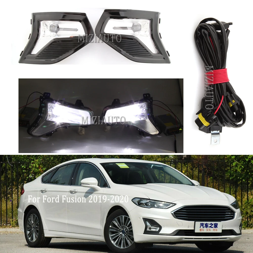 MIZIAUTO светодиодный противотуманный светильник, обвязка-каркас для Ford Fusion/Mendeo, комплект фар переднего бампера