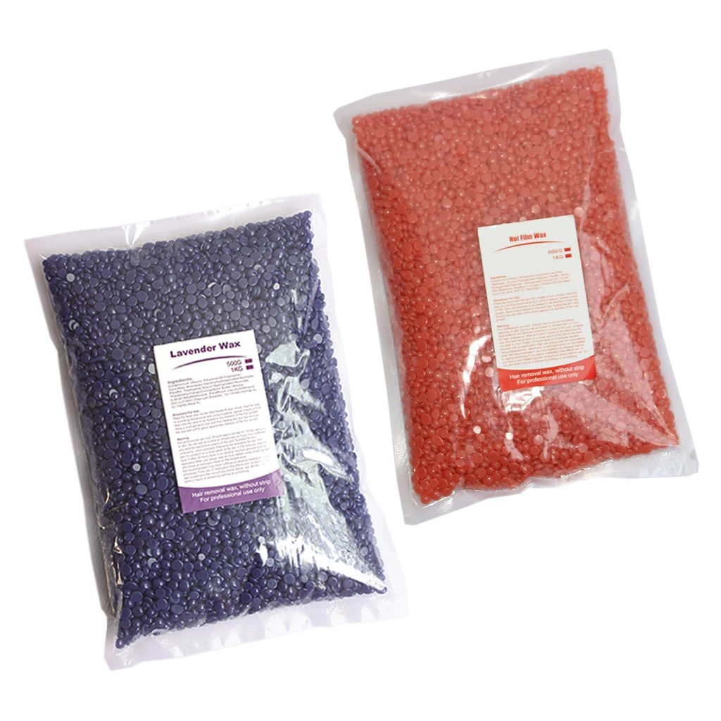 1000g Pearl Hard Wax Bean Hot Film Soild Beads Body Hair Removal Depilatory