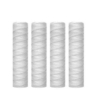 

4 Pcs 5 Micrometre String-Wound Sediment Filter ,Sediment Filter, Universal Replacement 10 Inch RO Unit