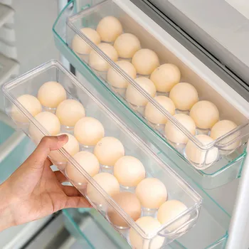 

Refrigerator egg rack support side door egg storage box refrigerator fresh-keeping box egg tray refrigerator egg grid egg box