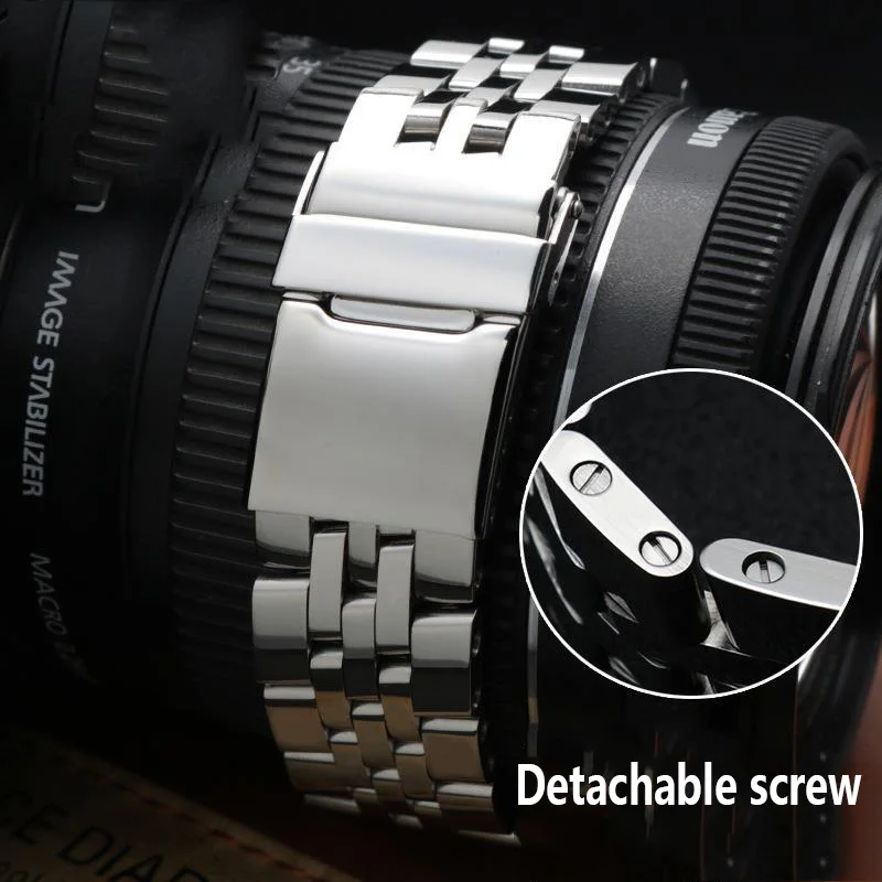 Stainless steel watchband for Breitling A49350 AB042011 wrist band 20mm 22mm 24mm silver gold solid metal strap mens bracelet