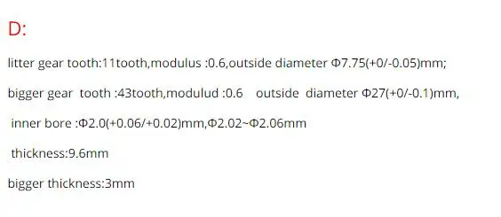 1pcs 0.5M Double Layer Gear Module 0.5/0.6 + 0.5/0.6 Tooth metal Gears Transmission Unit Accessories transmission gear