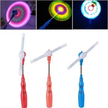

LED Light Up Windmills Toy Random Color Flashing Light Up LED Music Rainbow Spinning Windmill Glows Toys For Children Kid