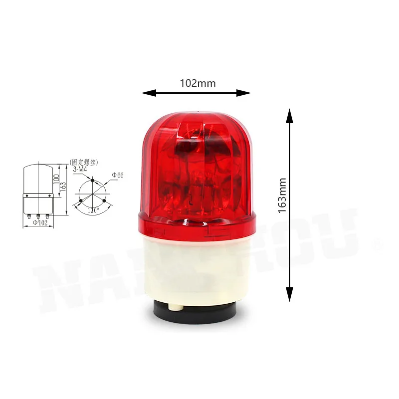LTE 1101, мини Поворотная сигнальная лампа, полицейский светильник, поворотная лампа, красный, синий, оранжевый, зеленый, 12 В, 24 В, 110 В, 220 В, 380 В, болт, M4, винты