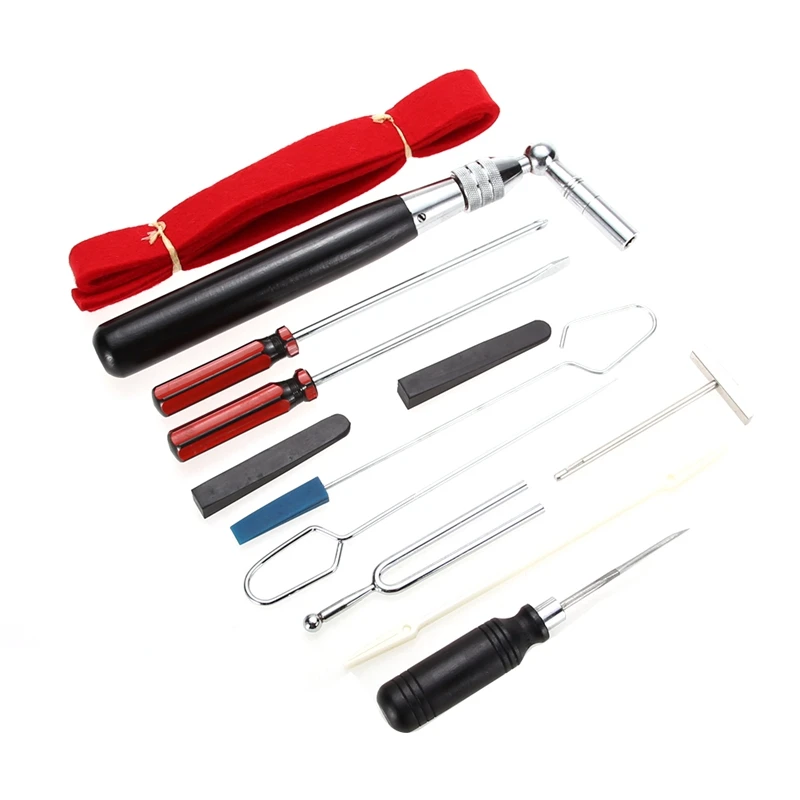 

13 in 1 Piano Tuning Tools Tuning Maintenance Kit with Key Case Screwdriver Sophisticated Craft Hand Tools Sets