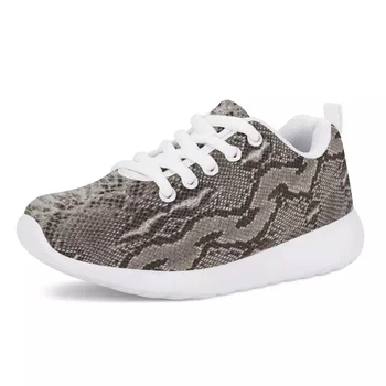 

HYCOOL Snake Skin Pattern Kids Shoes Children Girls Winter Casual Sneakers for Teenagers Breathable Comfortable Outdoor Footwear