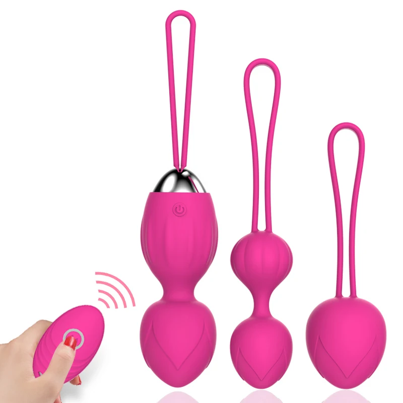 

Silicone Ben Wa Balls Vaginal Tighten exercise Kegel balls Waterproof Geisha Smart love eggs Adult Intimate sex toys for Women