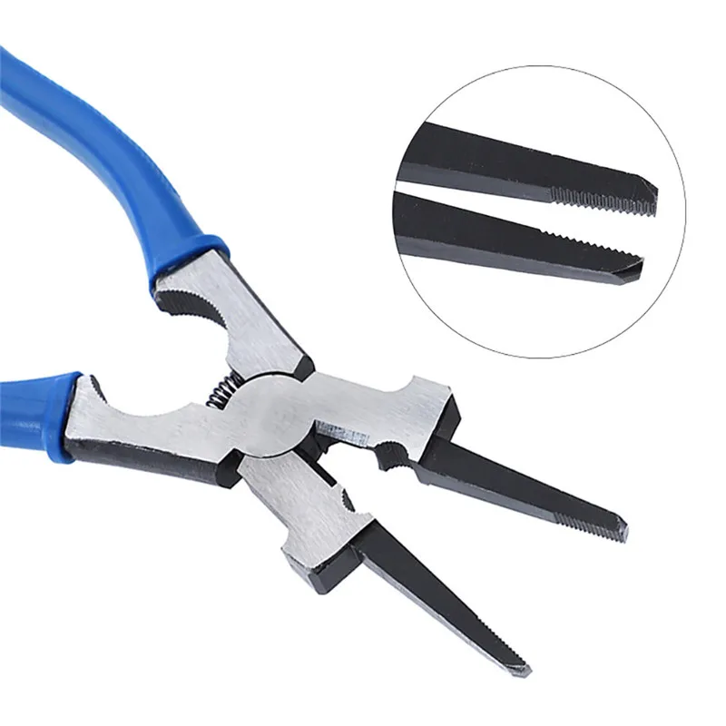 8" Multipurpose MIG Welding Pliers Pincers Flat Mouth Pliers Tool Spring Loaded Insulated Handle Welding Tools
