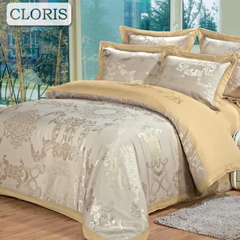 

CLORIS 2020 New Fashion Brand Satin Bedding Set Russian Supply Designer Cotton Bed Comfortable Sheet Jacquard Full Coverlets