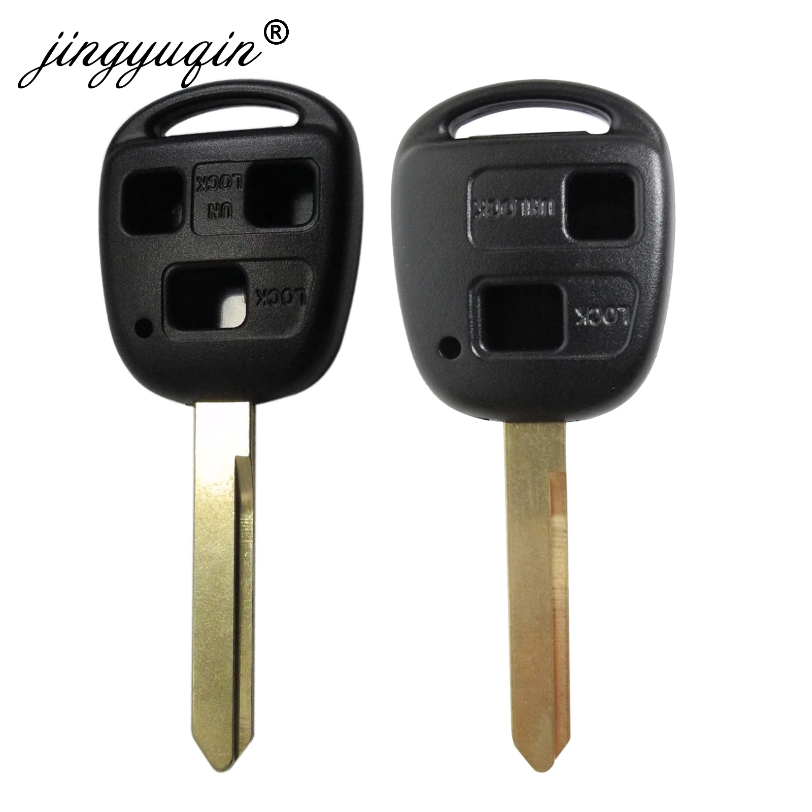 

jingyuqin 10pcs/lot Toy47 2/3 Button For Lexus Remote Car Key Shell Case For toyota Yaris Avensis Car key Fob Case Replacement