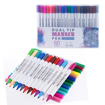 

Dual Headed Artistic Sketch Double Line Marker Colored Children Arquitectura Art Supplies Watercolor Drawing Manga Markers