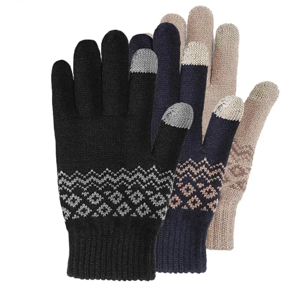 FO Finger Screen Touch Gloves Winter Warm Wool Gloves For iphone 6s Xiaomi Touch Screen Phone Tablet Cash Machine gift