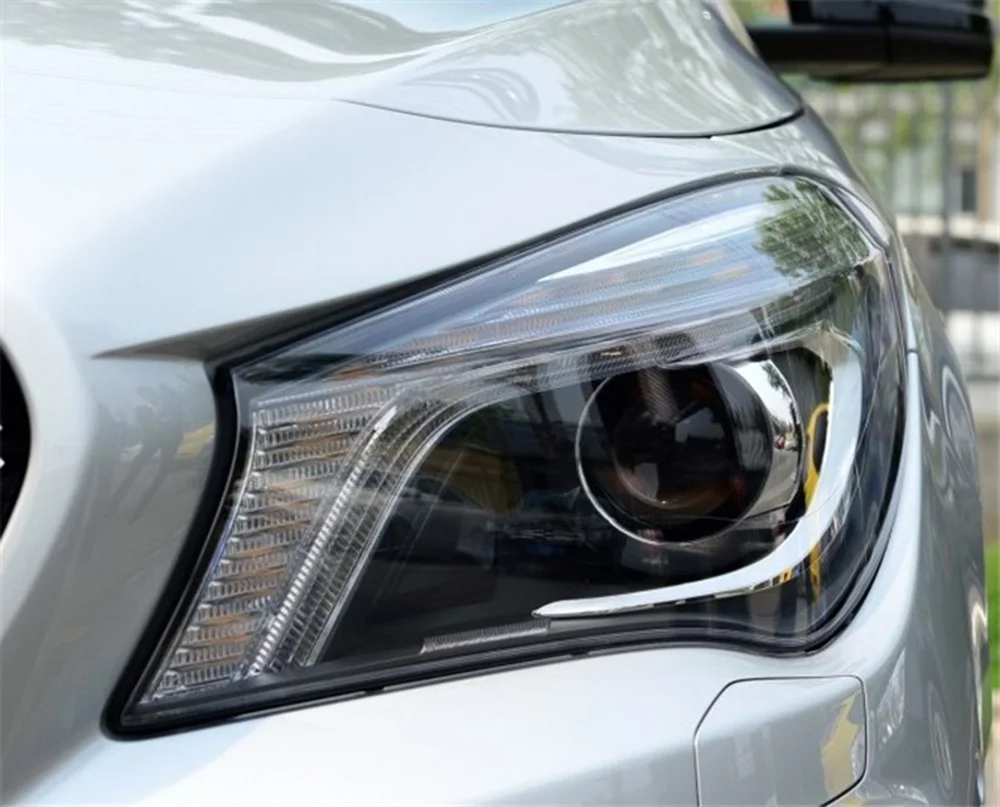 Для Mercedes-Benz W117 CLA 180 200 220 250 260 2013 фары автомобиля прозрачные линзы авто чехол