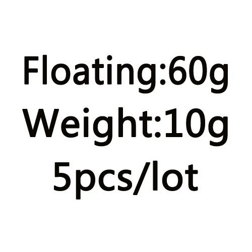 5 шт/лот 0,8 г-60 г рыболовный поплавок из пенопласта Boias de pesca Flotador для рыболовных снастей - Цвет: floating-60g-5pcs