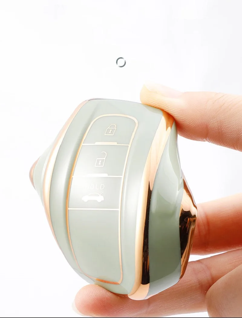 TPU copertura chiave dell'automobile 2 3 caso pulsante per Toyota Camry CHR CH-R Prius Corolla RAV4 Prado 2017 2018 2019 portachiavi senza chiave - H463e904a9fc04cacb08846b26deb53f3O