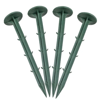 

uxcell 20 pcs 160mm 6.3-inch Green Plastic Garden Stakes Anchors Landscape Ground Nail for Home Garden DIY Application