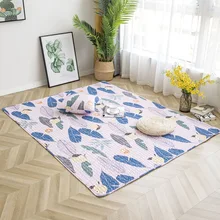 Скандинавские свежие домашние ползающие татами Нескользящие Коврики для пикника гостиная спальня ковер хлопок тканевый ковер машина моющиеся коврики