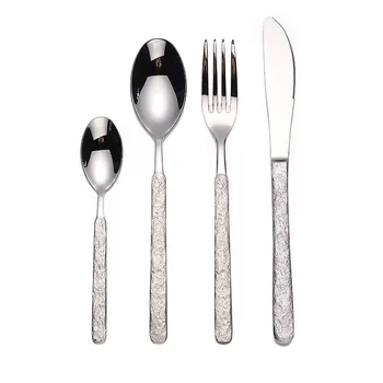 

Home Tableware Cutlery Christmas Cutlery Set Stainless Steel Western Cutlery Set 4 Piece Dinnerware Set Kitchen Dropshipping