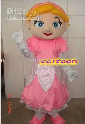 

Professional the golden hair girl Mascot Costume Adult Birthday Party Fancy Dress Halloween Cosplay Outfits Clothing Xmas