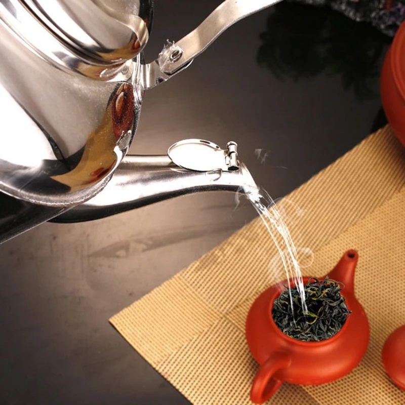 Stainless Steel Kettle Whistling Tea Kettle Coffee Kitchen Stovetop Induction for for Home Kitchen Camping Picnic 4L