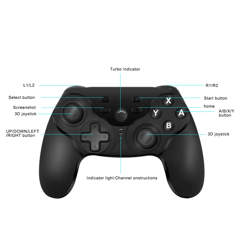 Беспроводная N-Switch консоль игровая переключатель Bluetooth Joy-игра с палочками Pad контроллер с функцией скриншот Viberation