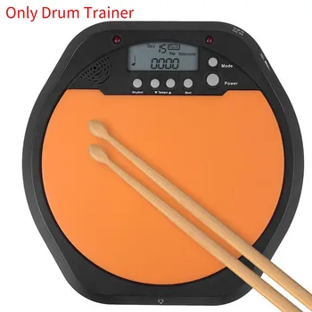 

2 in 1 Electronic Beat Trainer 8 Inch Practice Digital Count Beginner LCD Diaplay Battery Powered Metronome Drum Dumb Pad Rhythm