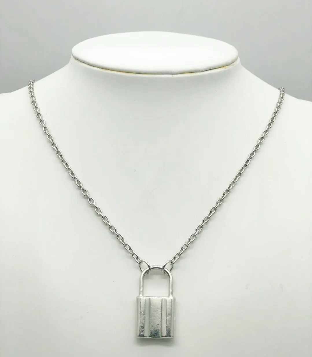 

Punk Chain with Lock Necklace for Women Men Padlock Pendant Necklace 2021 Statement Gothic Cool Collier Femme Fashion Jewelry