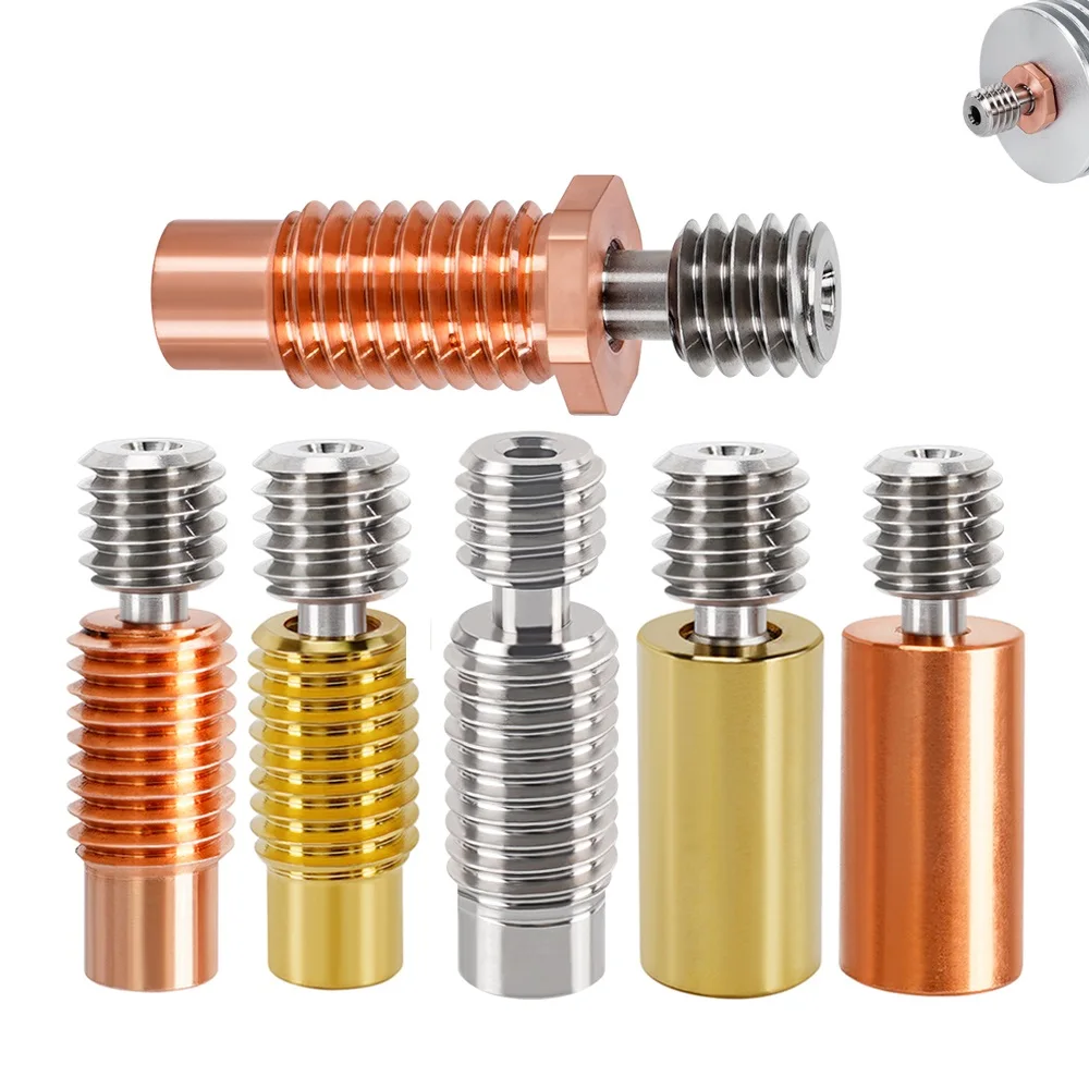 Mega 7pcs Bimetal E3d V6 Tcrazy Cr10 Heat Break Brass Titanium Alloy