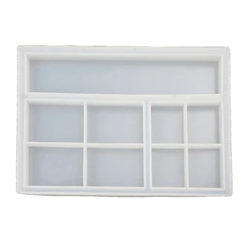 

New Handmade Classified Storage Tray Resin Mold Multigrid Storage Dish Mold Tools