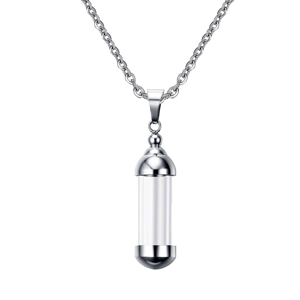 Empty Cremation Urn Keepsake Bottle Pendant Necklace for Pets