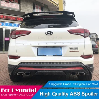 

For Hyundai IX25 2013 to 2018 Car Rear Spoiler ABS Plastic Unpainted Color Rear Trunk Wing Black Spoiler Protector