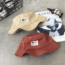 Женские Классические Полосатые Шляпы в Корейском стиле, летняя универсальная элегантная простая Студенческая Повседневная шляпа, женская модная новинка