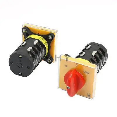 2 шт 500V 25A 4 полюса 3-х позиционный квадратный Панель универсальный поворотный переключатель