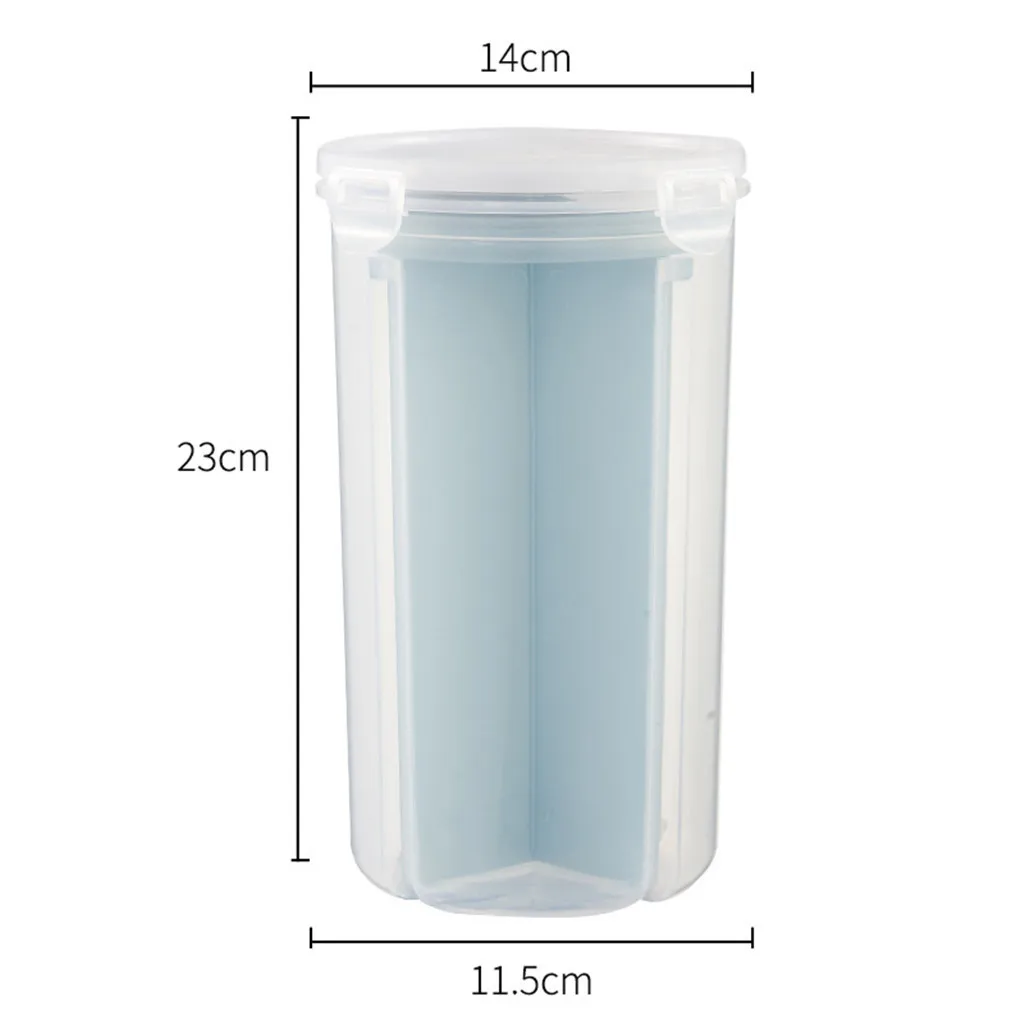 Рис бобы Stoarge Jar с крышкой уплотнения 4 решетки Холодильник Хранения Пищи Контейнер пластиковый кухонный ящик для хранения#25