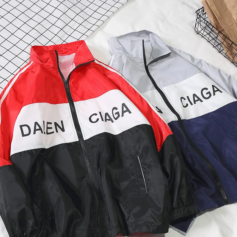 

Autumn Aberdeen Literature And Art Fashion Man Korean-style Trend Hip Hop Loose-Fit Mixed Colors Lettered Handsome Students BF S