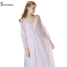 Smmoloa летний женский кружевной вечерний комплект с платьем, сексуальная прозрачная сетчатая кружевная Пижама