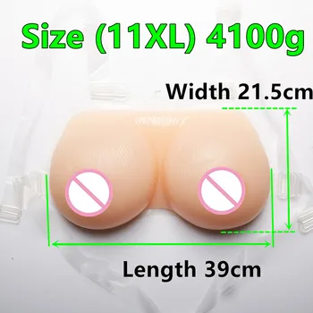

4100g J cup Beige Fake Boobs Fake Breast Forms Silicone Breast Prosthesis Huge Breast Forms For men wholesale