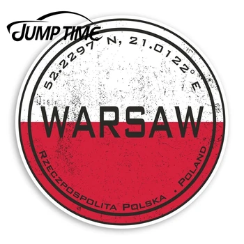 

Jump Time Warsaw Poland Vinyl Stickers - Flag Travel City Sticker Luggage Window Bumper Decal Waterproof Car Accessories