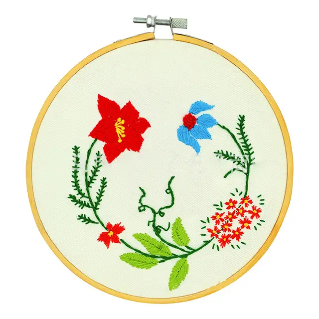 Wood Hand Embroidery Hoop Stitch Frame Needle Crafts Round Cross