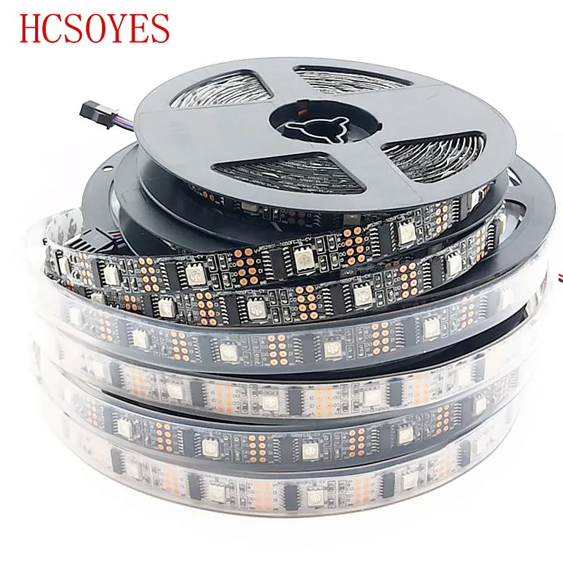 5 м/рулон DC5V ws2801 индивидуально Адресуемая 32 СВЕТОДИОДА/М 5050 RGB лента 12 мм ТВ Led