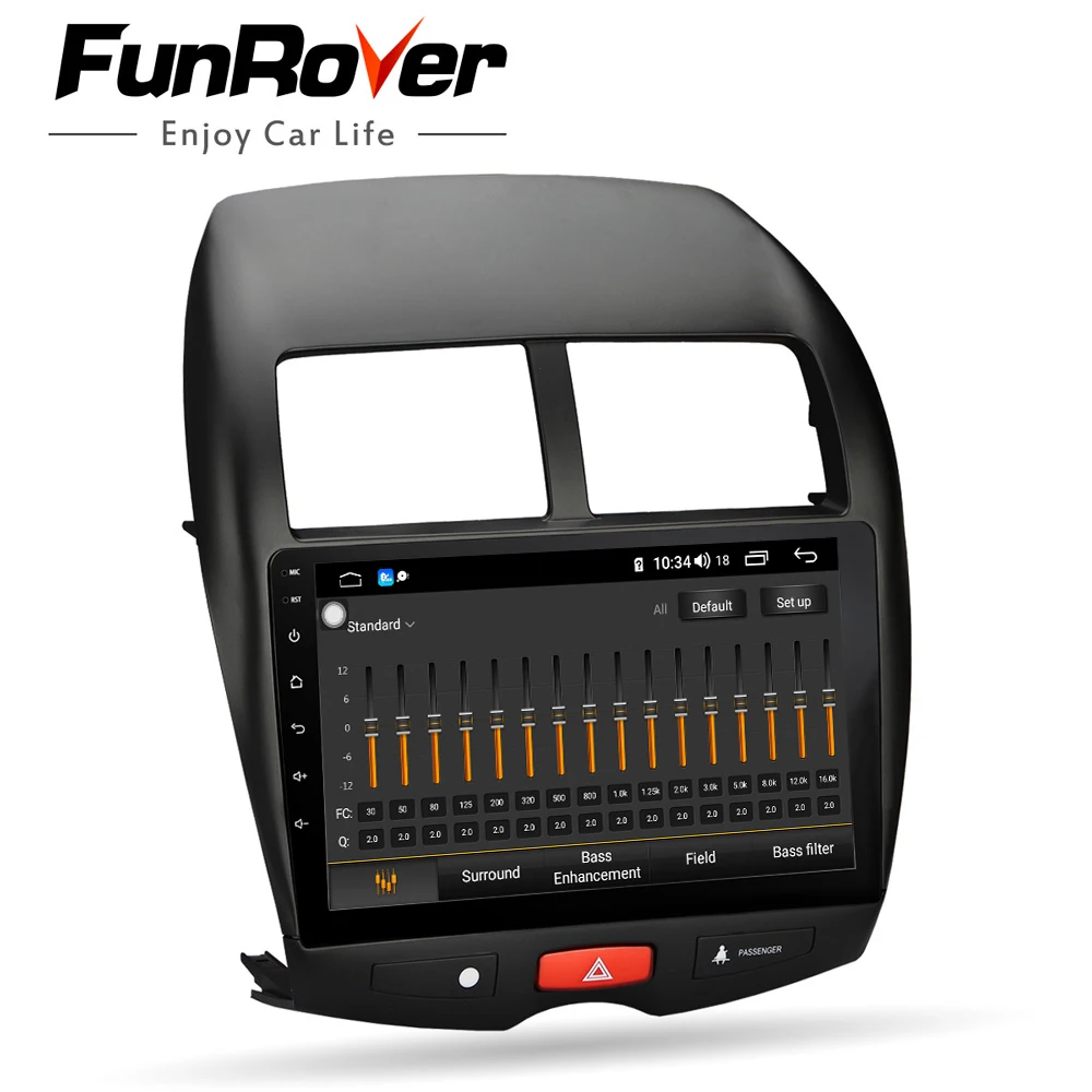 Funrover 2.5D+ ips Android 9,0 64GB Автомобильный Радио gps Видео плеер без DVD для Mitsubishi ASX 2010- стерео Мультимедиа 2 Din RDS FM