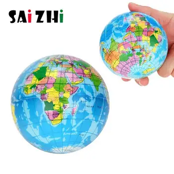 

Saizhi PU Slime Squish Sponge Ball Funny Foam Bouncy Ball Tellurion For Decompression Worldmap Rebound Education Toys SZ2023