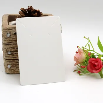 

100pcs Earrings Display Cards Multifunctional Organizer Eco-friendly Paper Solid Hanging Necklace Anti-lost Jewelry Holder Tag