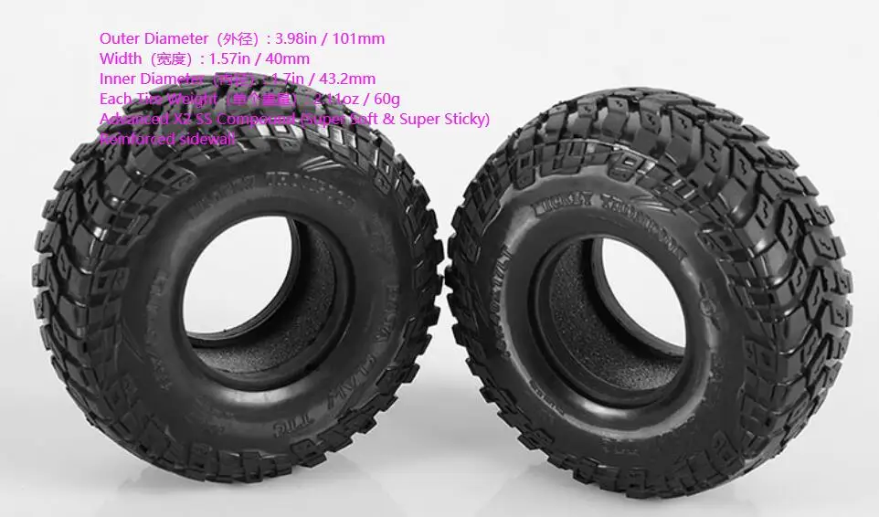 120 мм шины 2 шт 1," подходит для Tamiya CC01 RC88WD TF2 D110 SCX10 II ROCK CRALWER 1/10 RC D90 AX90046 AX90047 Cruiser/FJ40 Hulix hpi - Цвет: AA0016-Z-P0042