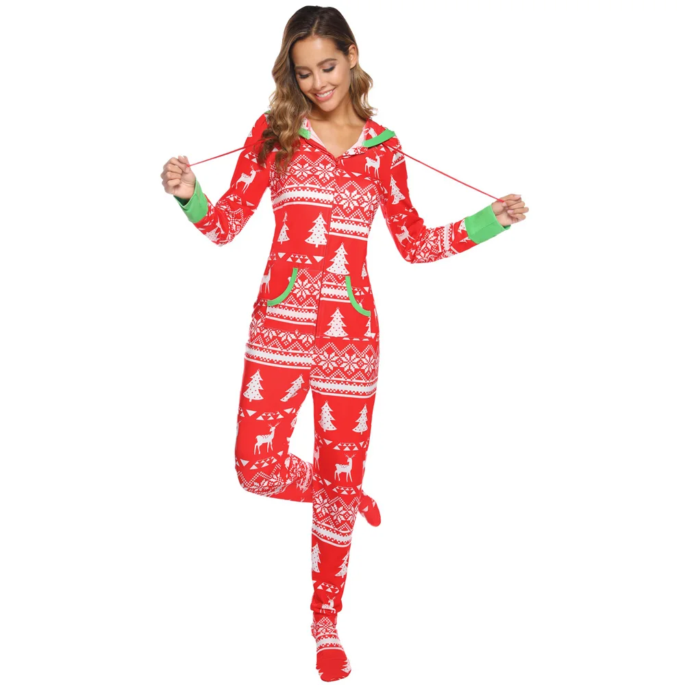 Zexxxy новогодняя пижама новогодняя снежинка шаблон 2 шт Xmas взрослые мужчины и женщины теплая пижама с капюшоном новогодняя пижама PJS набор