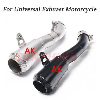 

For YZF R3 R25 Exhaust Motorcycle Systems Pitbike Escape Moto Scarico Slip on Modified AK Muffler Exhaust Pipe Motorcross ATV